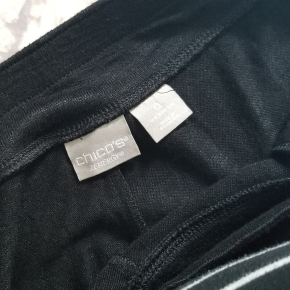 Chico's pants zenergy black lounge pants wide leg Small - Picture 2 of 5